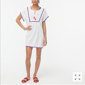 J crew embroidered tunic cover up size L NWT